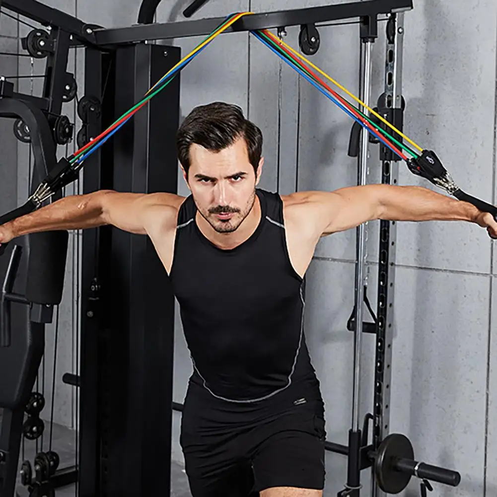 

Solid Useful Yoga Fitness Home Elastic Pull Bands Lightweight Resistance Belts Free Disassembly Combination for Exercise