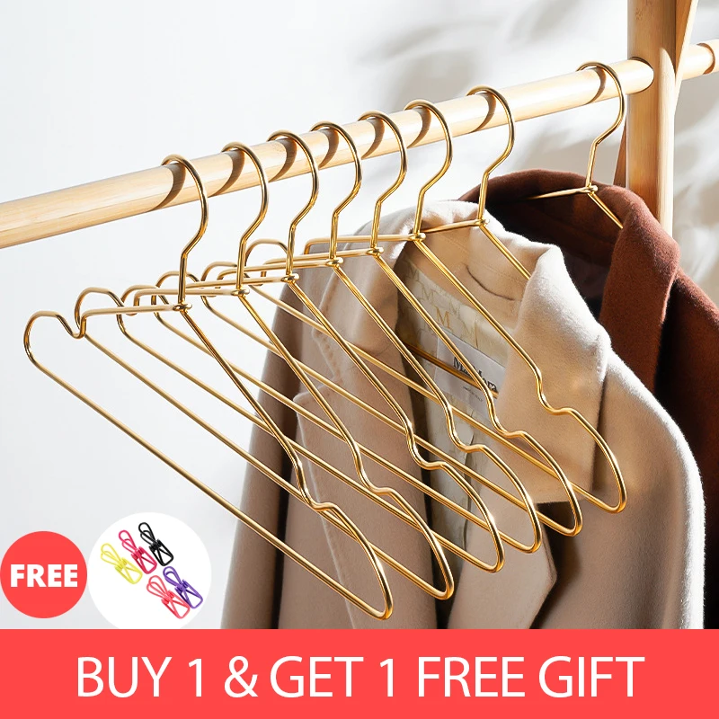 Clothes Hanger 10pcs Non-Slip Skirt Coat Drying Hanger Wardrobe Clothing Storage Sapce Save Organizer Metal Hanger Dropshipping