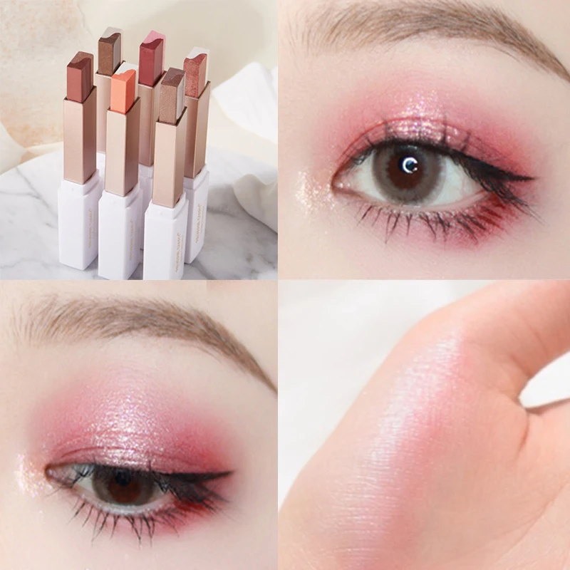 

Double Color Glitter Eye Shadow Sticks Creat Fast Three-dimensional Eye Makeup Waterproof Lasting Shimmer Beauty Makeup Tools