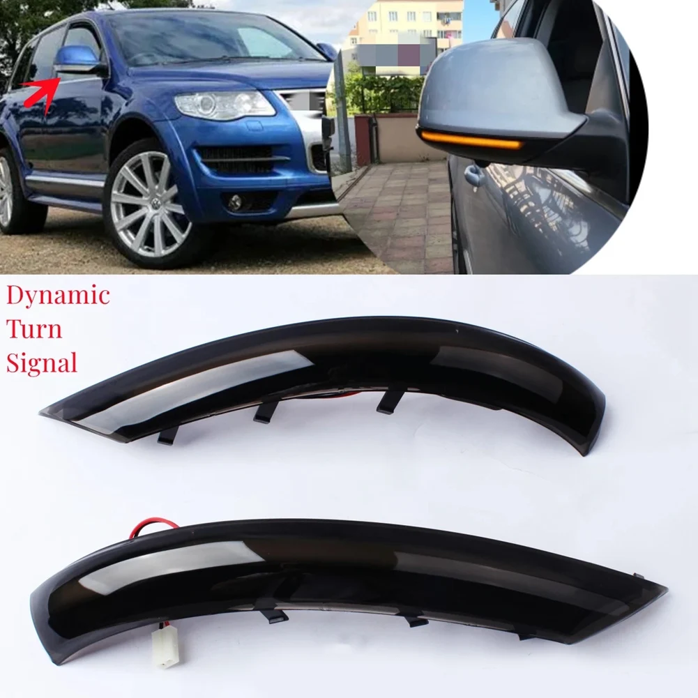 

Car Dynamic Turn Signal Light LED Side Mirror Indicator Blinker Lamp for VW Touareg I MK1 7L Facelift 2007-2010
