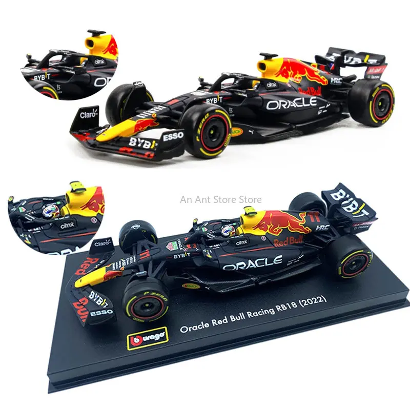 

Bburago 1:43 F1 2022 Champion 1# Verstappen Red Bull Racing RB18 #11 Perez Alloy Car Die Cast Car Model Toy Collection Gift