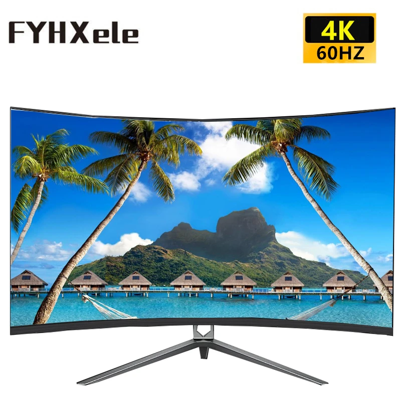 

FYHXele 32inch Curved Monitor 4K UHD 60hz IPS panel 1ms Response Adaptive-Sync 100%sRGB For Gaming Monitor LED PC Desktop
