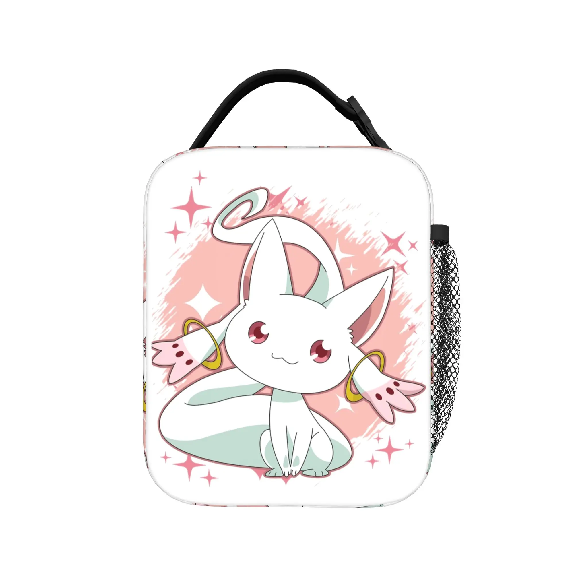 Фото Термоизолированная сумка для обеда Kyubey Puella Magi Madoka Magica для офиса, портативная сумка для еды, контейнер, термосумка-холодильник для обедов №2