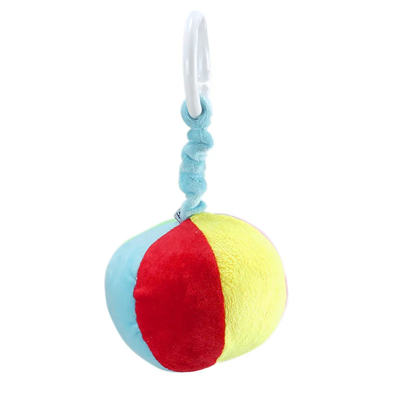 

Baby Hand Catching Cloth Ball Toy Colored Rattle Ball Toy with Ribbon Appease Bed Hanging Rattle Toy Gift Stroller Accessories