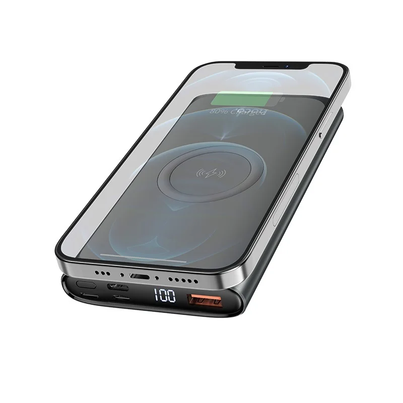 

Power Bank 10000mAh 22.5W PD Fast Charging with 15W wireless charging Powerbank Portable Battery Charge For iphone 13 12 11