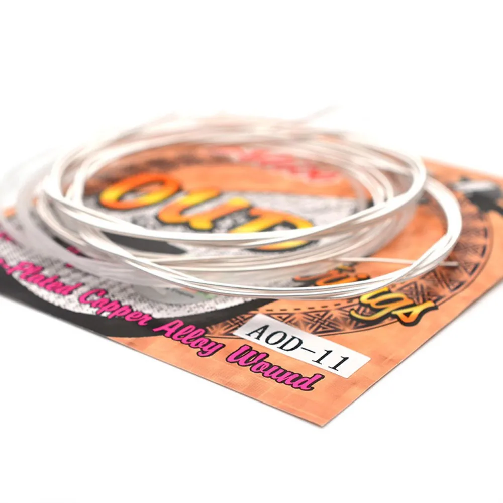 

6PCS Alice OUD Strings Replacement 11 String Set Clear Nylon And Silver-Plated Copper OUD Accessories AOD-11 Strings