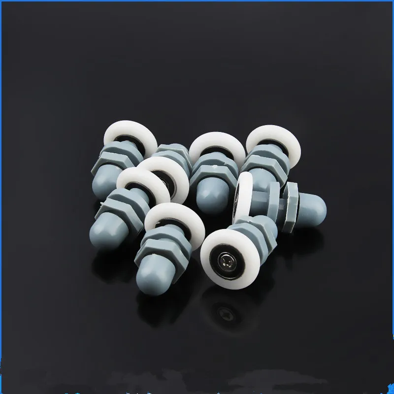 8 шт./лот 23 мм/25 мм/27 мм одиночный прямой пластиковый шкив душевой двери ролики