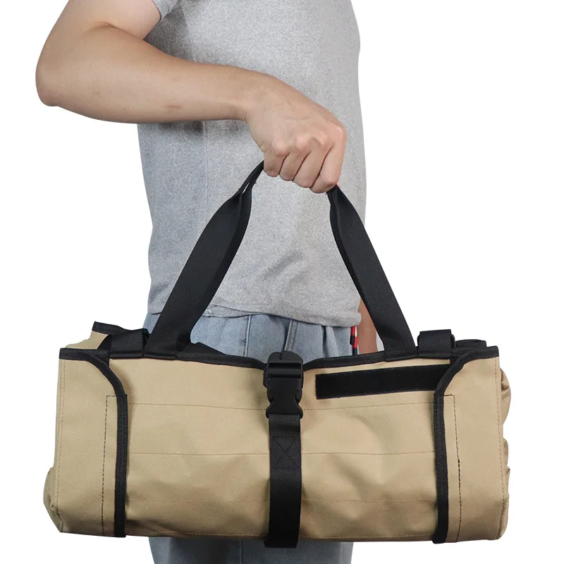 

Roll Tool Bag Multi-Purpose 24 Pokects Wrench Roll Organizer Storage Vehicle Tool Pouch Deluxe Motorcycle Tool Roll Up Bag