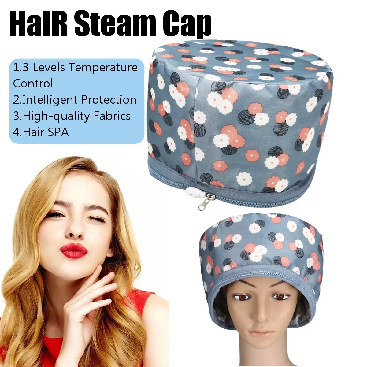

Electric Evaporation Protect Hair Heating Cap 3 File Thermal Beauty Spa Nourishing Hair Care Hat Home Hair Scalp Treatments