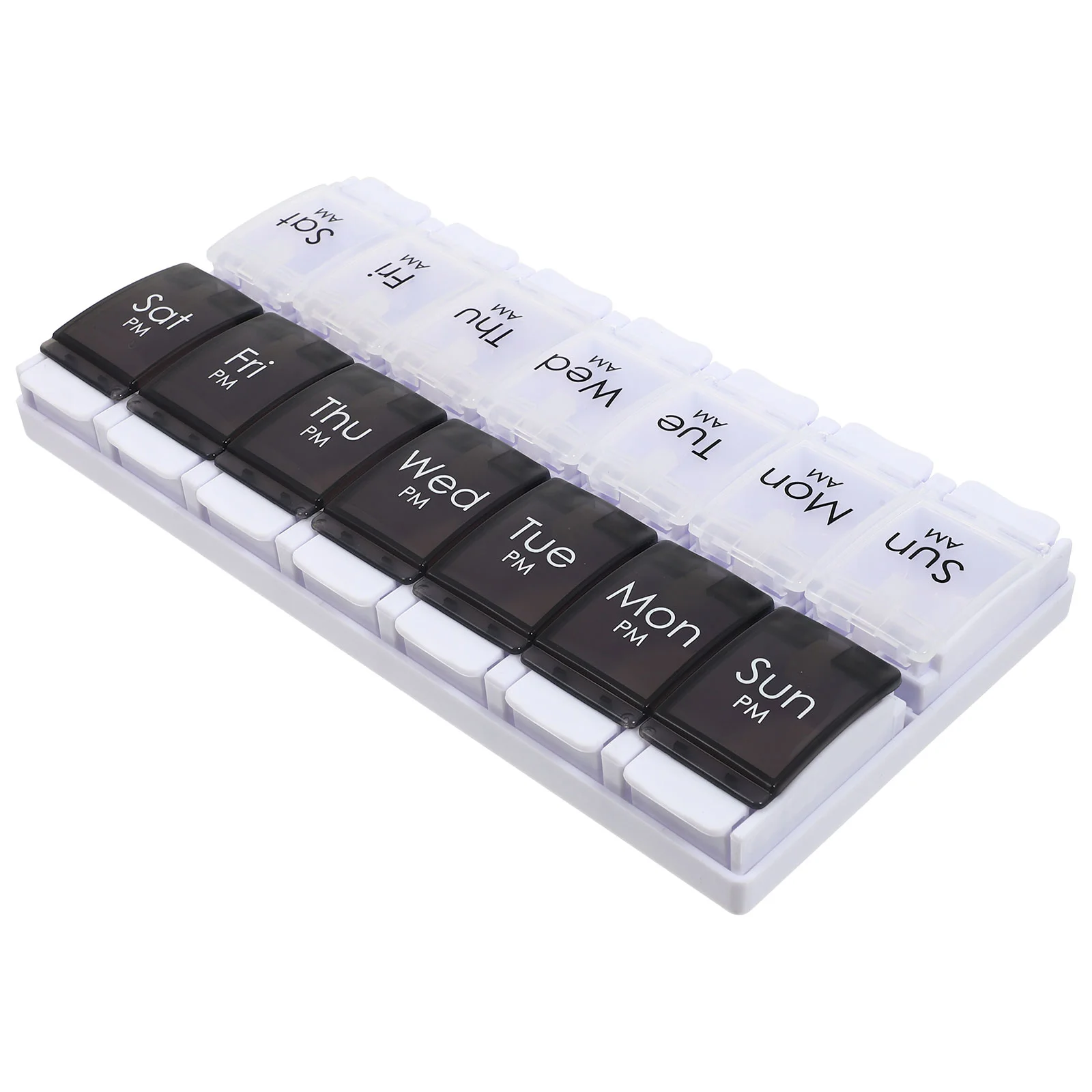 

Box Organizer Case Daily Day Medicine Weekly Dispenser Times 2 7 Containerstorage Medication Compartments 14 Monthly Portable A