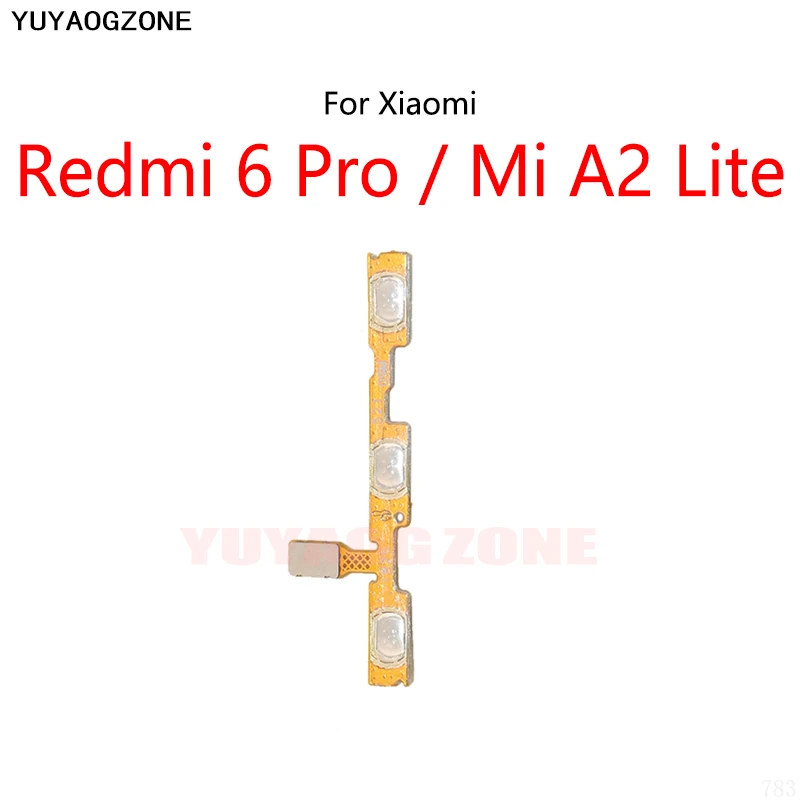 

50 шт./лот для Xiaomi Redmi 6 Pro / Mi A2 Lite Кнопка питания переключатель громкости кнопка отключения звука вкл./выкл. Гибкий кабель