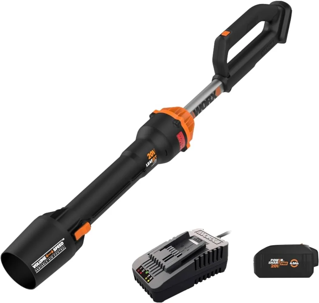 

Worx Nitro WG543 20V LEAFJET Leaf Blower Cordless with Battery and Charger, Blowers for Lawn Care Only 3.8 Lbs., Cordless