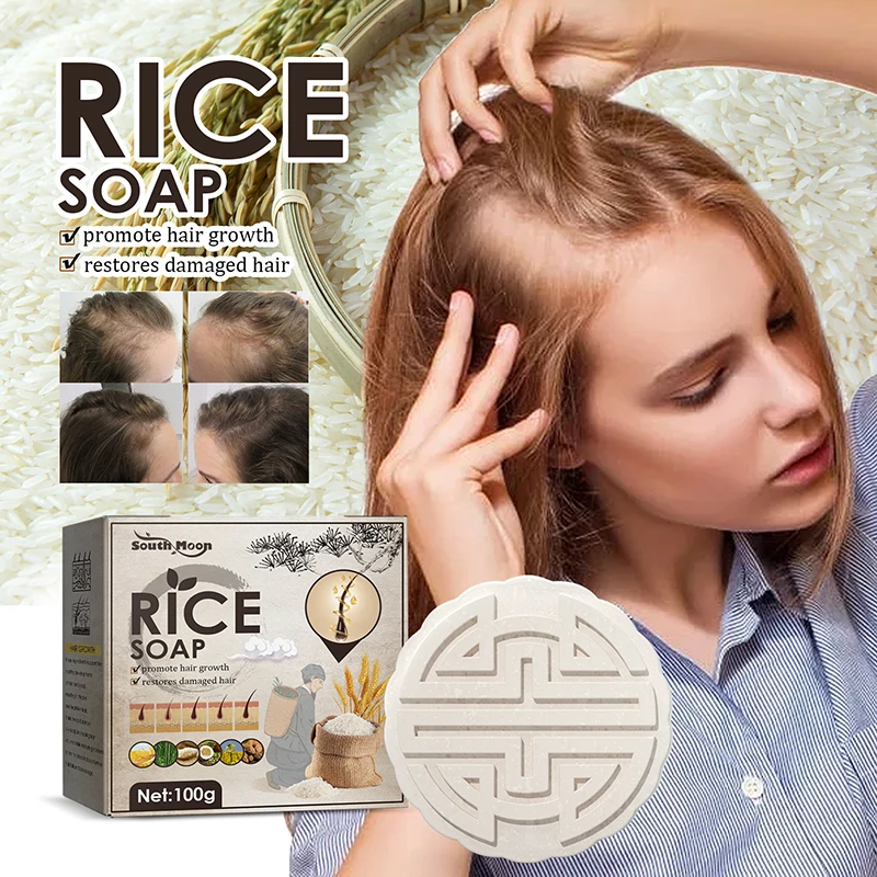 

Scalp Cleaning Hair Shower Anti Hair Loss Soap Rice Shampoo Bar Beauty Smooth Hair Treatments Moisturizing Wash Care