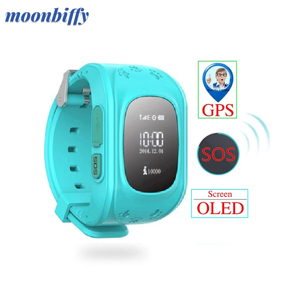Anti Lost Q50 LCD OLED Child GPS LBS SOS Smartwatch Traker Monitoring Positioning Kid 2G Smart Watch For IOS Android Smart Phone