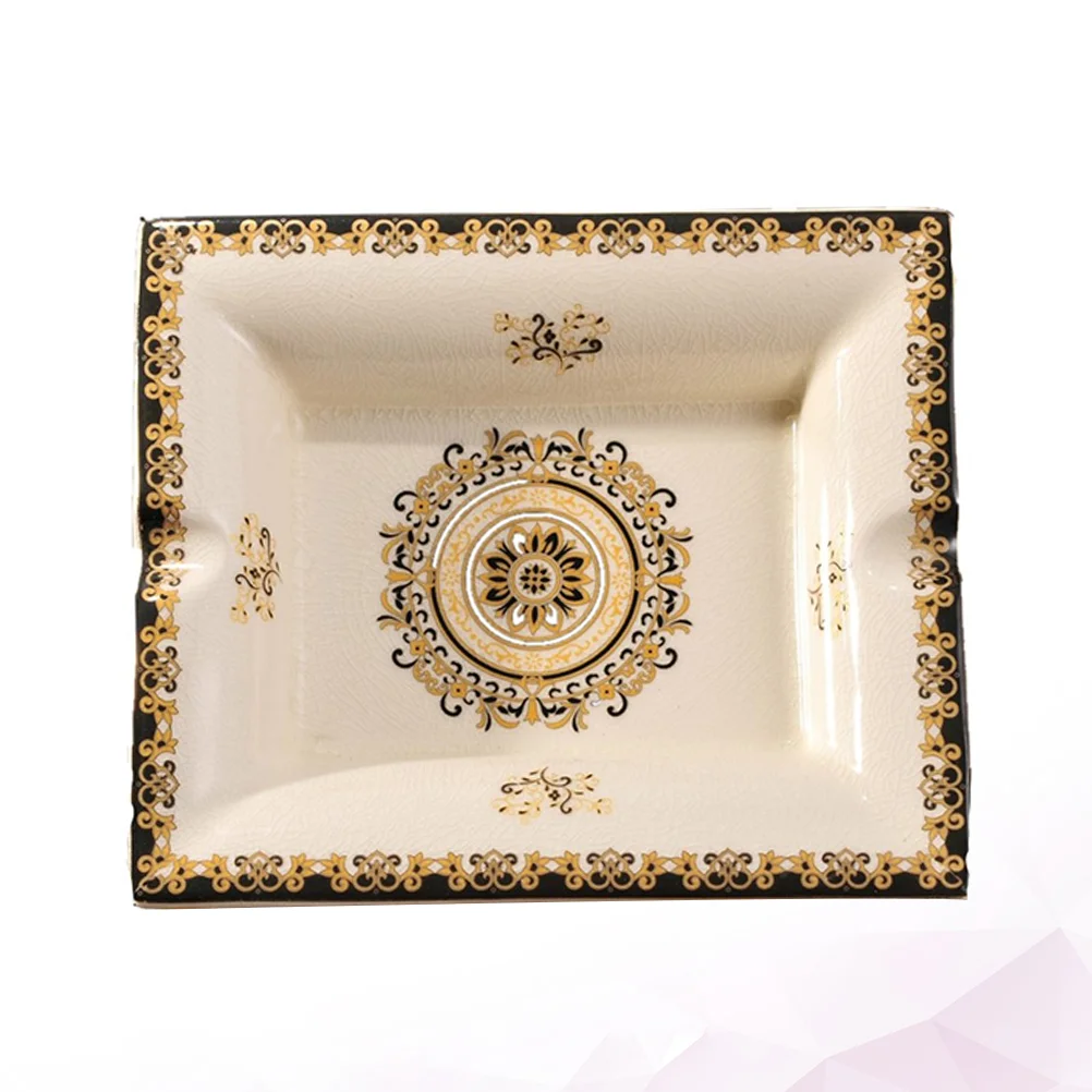 

1PC Creative Vintage Ashtray Cermaic Cigarette Tray Holder Desktop Ornament