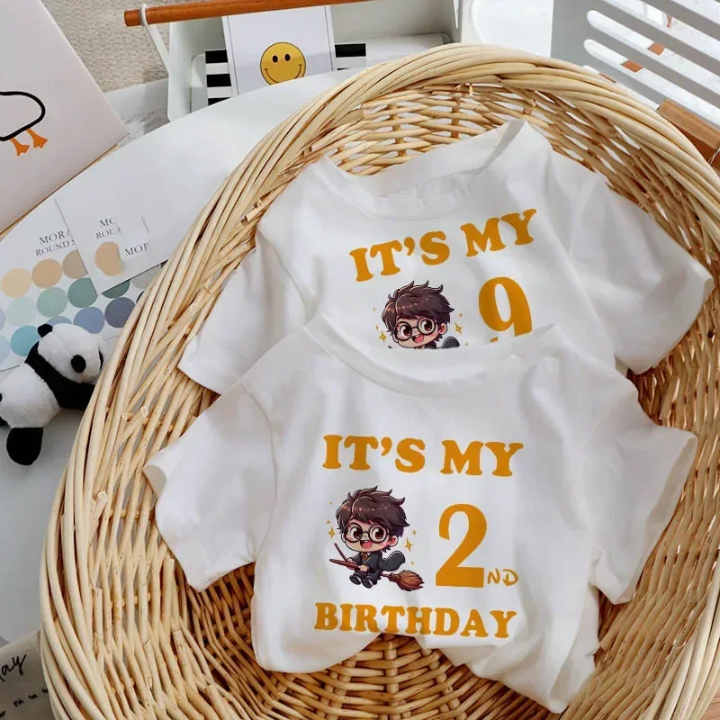 Детская футболка Harries с цифрами на день рождения 123456789 одежда для магических