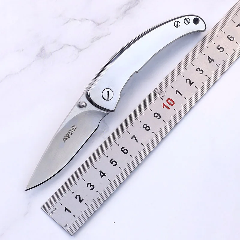 

WUBU D2 Steel Folding Knife Outdoor Sharp Pocket Knife Tactical Self Defense Weapons Survival EDC Tool