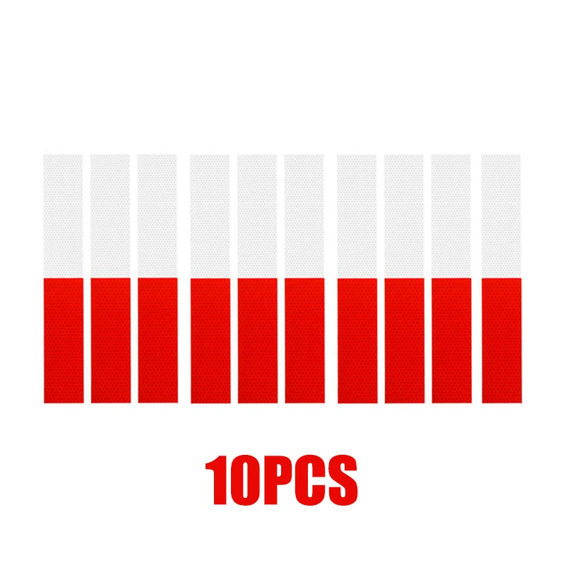 

10Pcs/Pack Car Truck Reflective Safety Tape Warning Night Light Waterproof Trailer Reflector Sticker 30*4.5cm