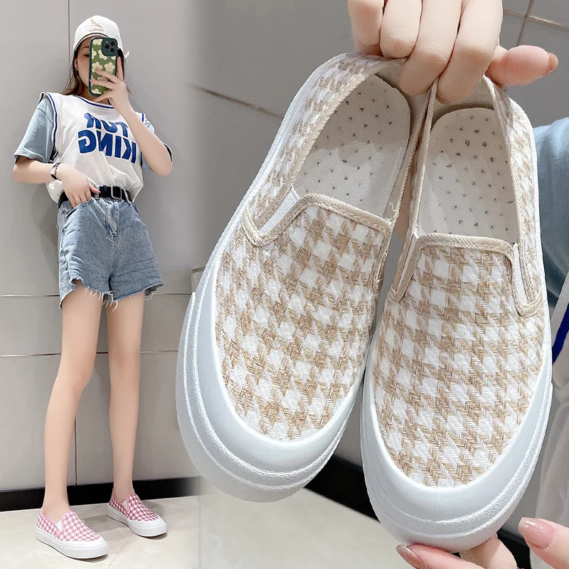 Spring and Autumn New Fashion Female Single Shoes Stitching Trend Canvas Shoes Casual Comfortable Vulcanized Shoes