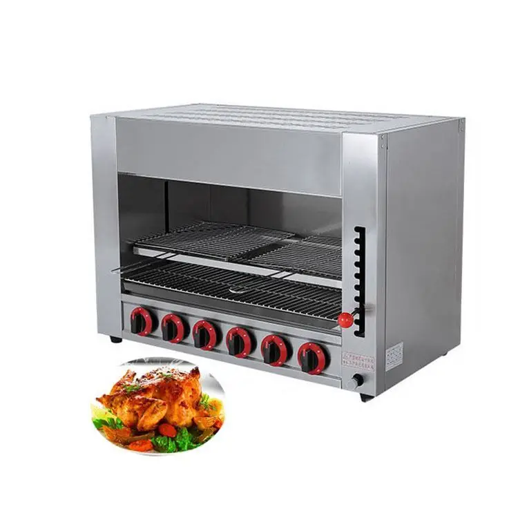 

Desktop Gas Barbecue Grill Commercial Infrared Three-head Gas Surface Stove