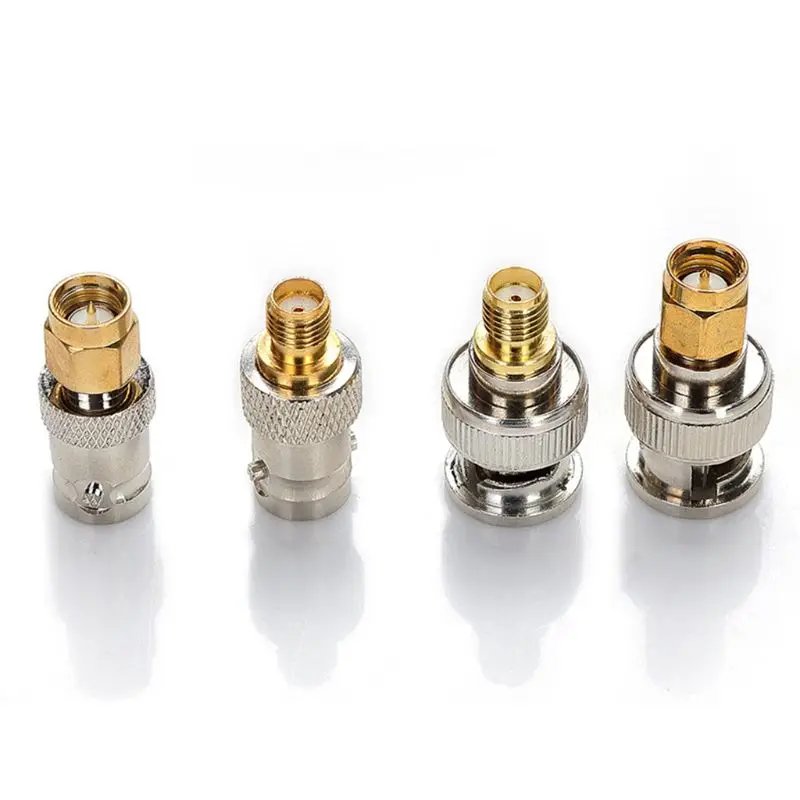 

4pcs BNC To SMA Connectors Type Male Female RF Connector Adapter Test Converter