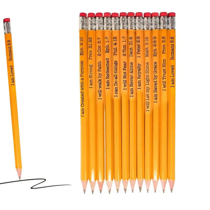 S 12pcs Fancy Pencils For Kids Fun Pencils Solid Wood Soft Texture Graphite Refill For Office And Teaching