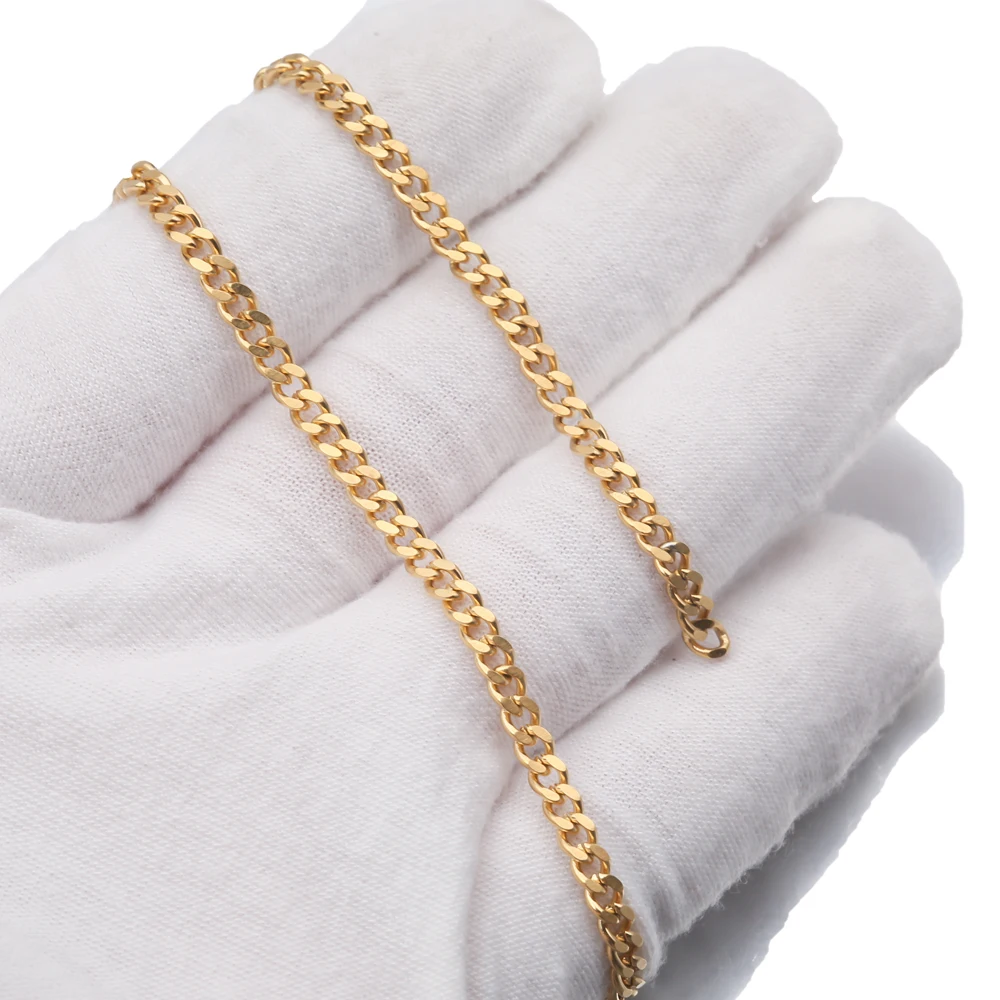 Плоская цепь-чокер из нержавеющей стали