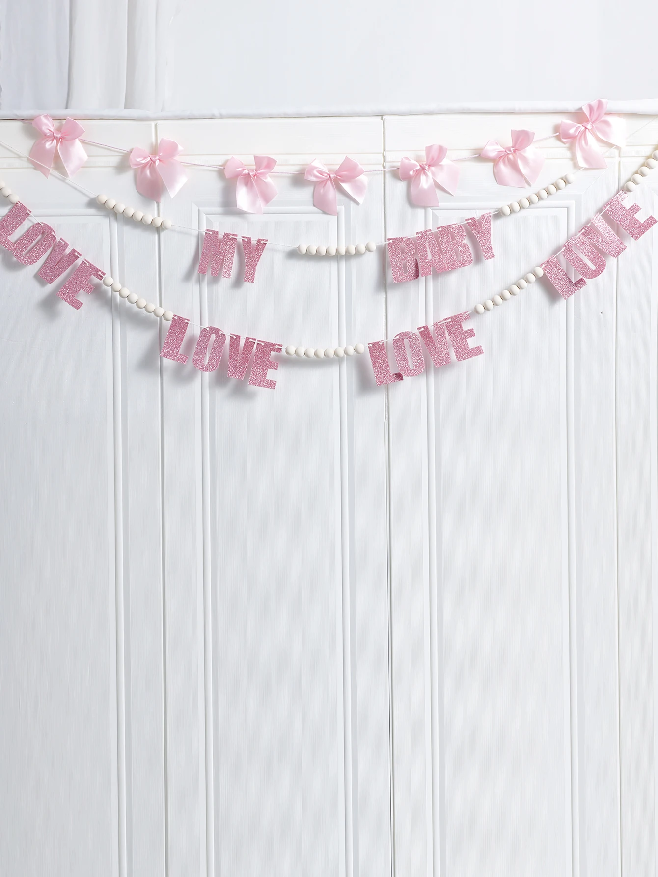 Флаг с деревянными бусинами ко Дню святого Валентина баннер Розовый МОЯ ДЛЯ ДЕТЬ