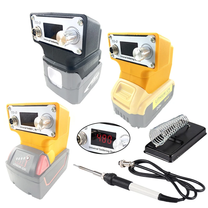 Station For Makita/milwaukee/dewalt 20v 18v Li-ion Battery Digital T12 Electric Soldering Station