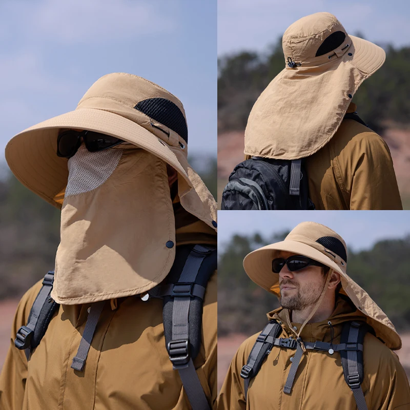 Xinbaoguan Мужская уличная шляпа-ведро из полиэстера