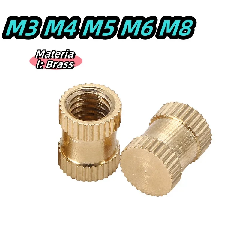 

5-50 шт. латунная катящаяся гайка с цветком, глухое отверстие, однопроходная гайка, инкрустированная гайка M3 M4 M5 M6 M8