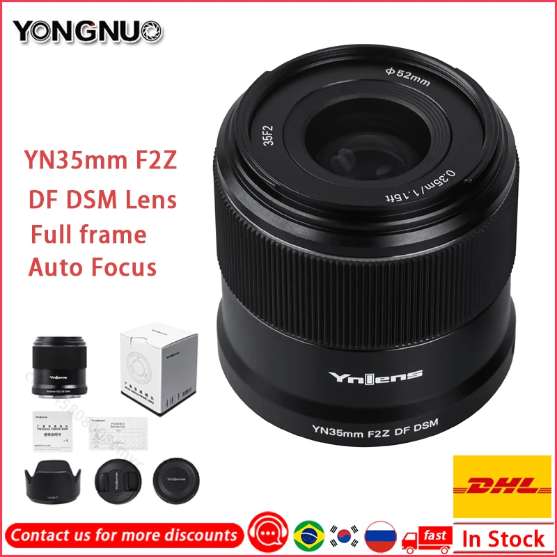 

YONGNUO YN35mm F2Z DF DSM Lens Full frame Auto Focus Large Aperture Camera Lens For Nikon Z-Mount Z9 Z7 Z5 Z6 Z50 Micro Cameras