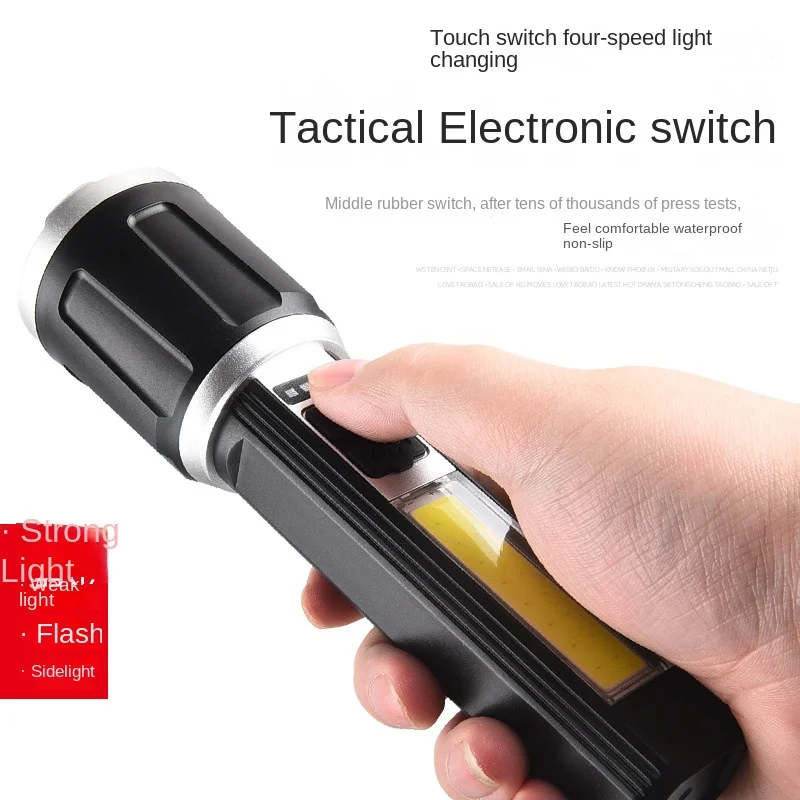 

Ultra Bright LED Flashlight With T6 USB Charging Zoomable Waterproof Tactical Torch Lamp Bulbs Lantern Used for camping, etc.-90