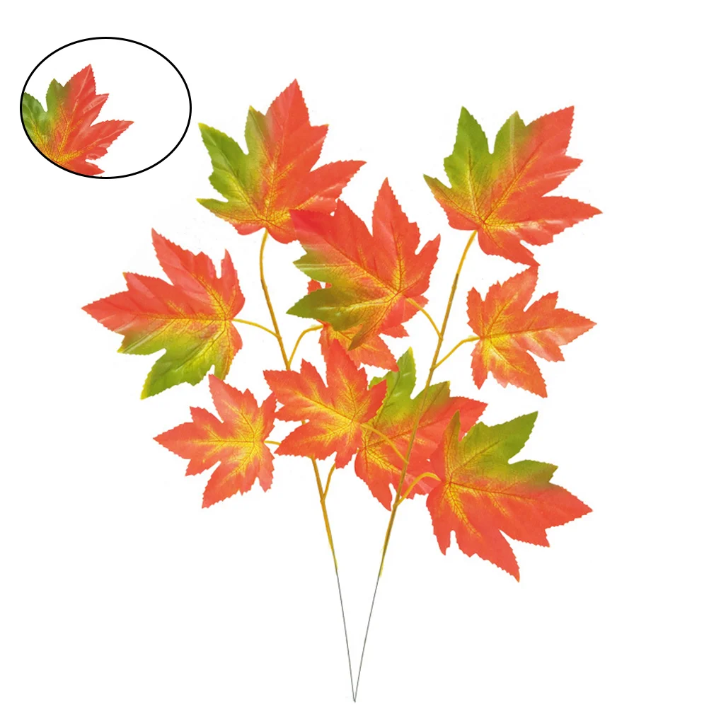 

Leaf Fall Maple Leaves Decor Autumn Artificial Thanksgiving Table Decoration Harvest Simulated Red Wedding Rusticfavor Crafts