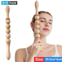 byepain wooden natural massage roller for women and men waist and thigh body roller for cellulite reduction and muscle tension