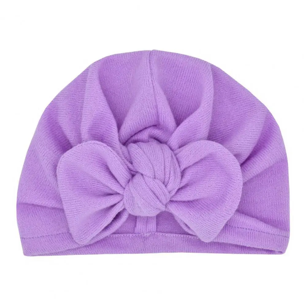 

Baby Hat Solid Bow Autumn Winter Sweet Windproof Indian Cap Rabbit Ears Knot Warm Indian Hat Turban Girls Kids Hair Head Bands