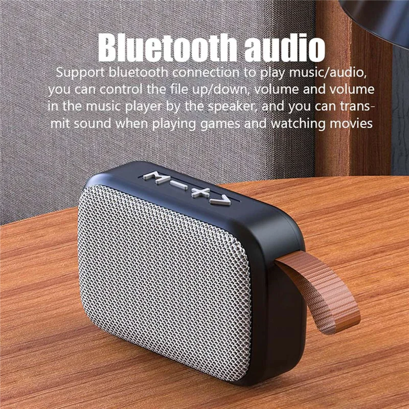

Fabric Speaker Bluetooth Wireless Connection Portable Outdoor Sports Audio Stereo Support TF Card Mobile (Blue)