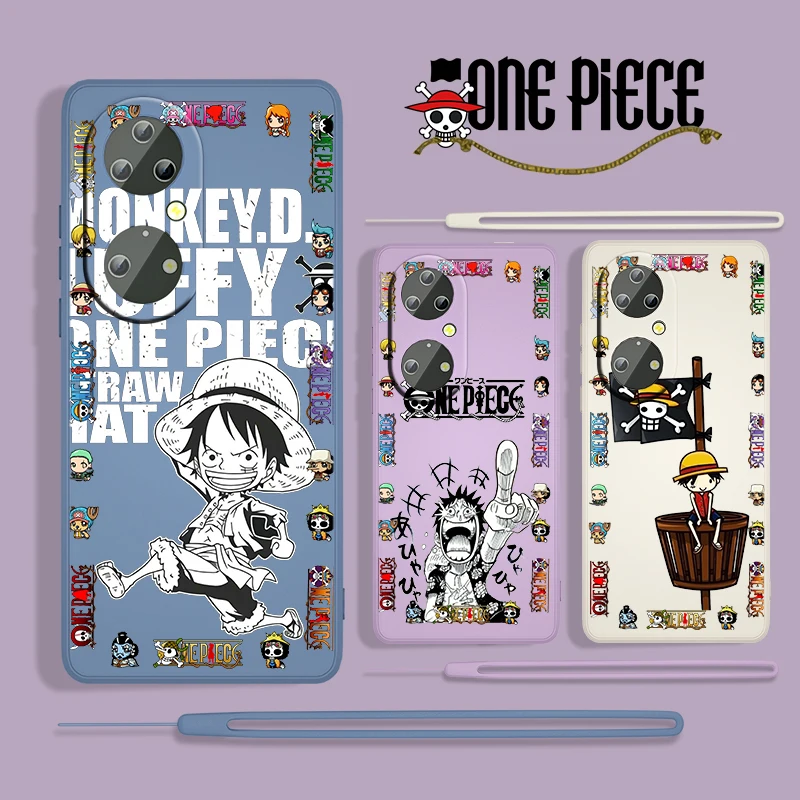 

Hot ONE PIECE Boy For Huawei P50 P40 P30 P20 P Smart Z Pro Plus Lite 2019 2021 Silicone Liquid Rope Phone Case Cover Coque Capa