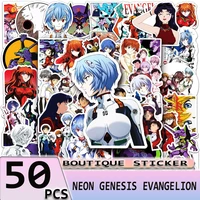 103050pcs anime neon genesis evangelion stickers for laptop notebook skateboard travel luggage guitar waterproof decals toys