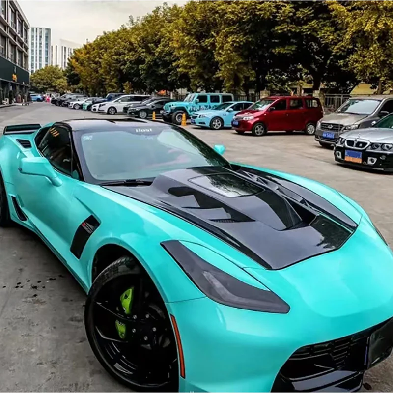 Прозрачный капот из углеродного волокна двигателя для Chevrolet Corvette C7 2015-2019