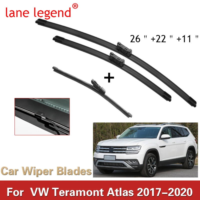 

Car Wiper Blades for Volkswagen VW Teramont Atlas 2017 2018 2019 2020 Front Rear Windscreen Windshield Wipers Car Goods Stickers