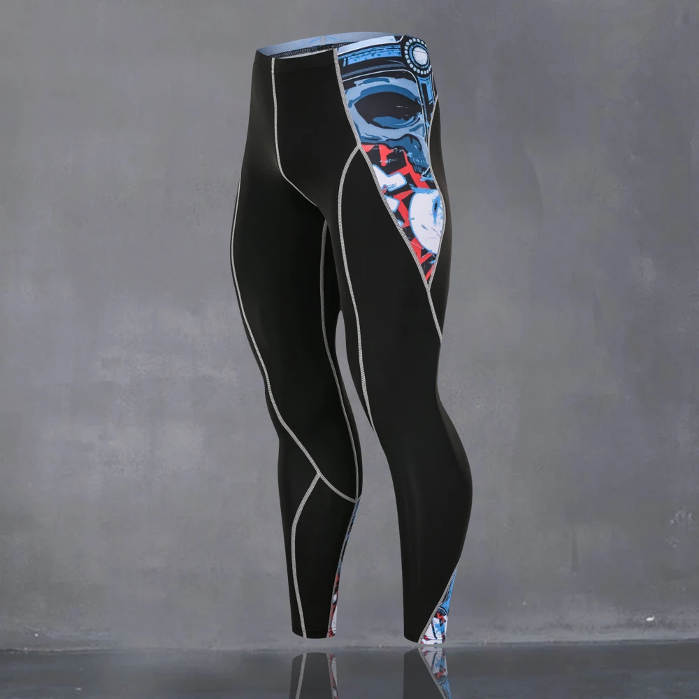 

Компрессионные спортивные трико для бега, мужские быстросохнущие эластичные спортивные штаны для тренажерного зала, тренировок, баскетбол...