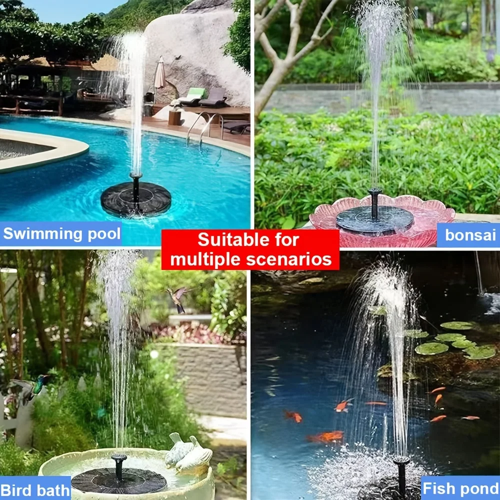 3w Ванночки Для Птиц На Солнечной Энергии И Садовый Фонтан Ночное Распыление Воды