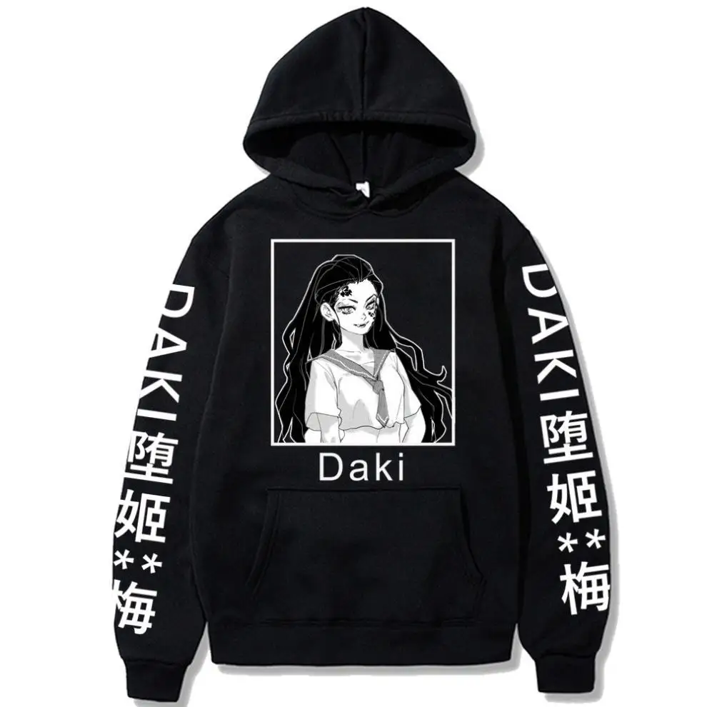 

Anime Demon Slayer Rengoku Kyoujurou Nezuko DAKI Men/Women Hoodie Karasuno Couples Drawstring Sweatshirt Streetwear Unisex Top