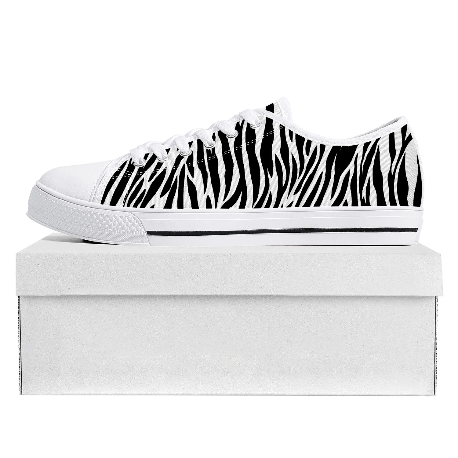 

Zebra Print 3D Fashion Low Top High Quality Sneakers Mens Womens Teenager Canvas Sneaker Tide Printed Causal Couple Custom Shoe