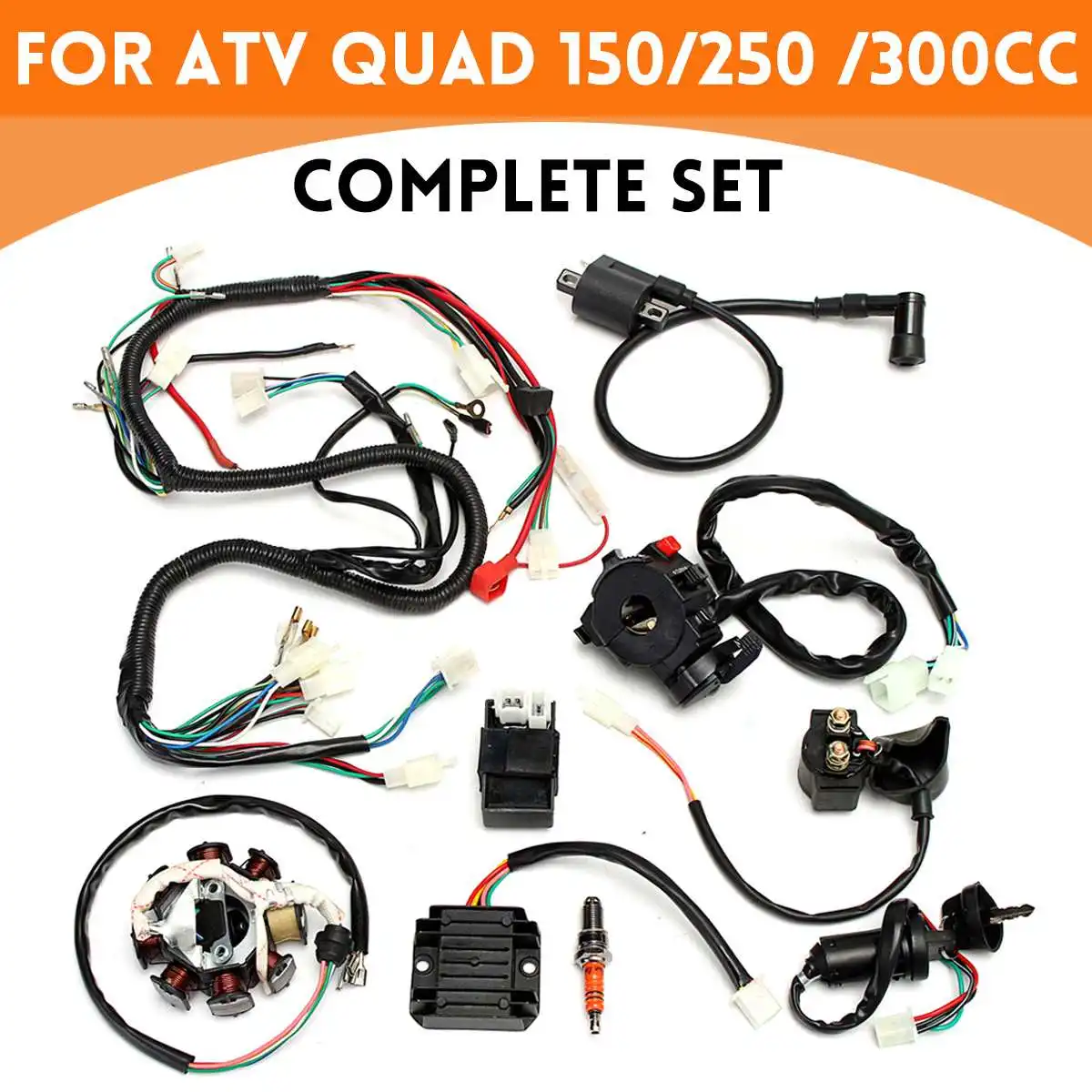 

Электроника для 125cc 250cc 300cc внедорожного велосипеда ATV QUAD электробритва CDI проводной жгут статор набор электропроводки