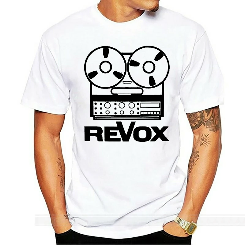 T-Shirt Revox shirt DJ drawing the Mythical Recorder Vintage coils v fashion t-shirt men cotton brand teeshirt