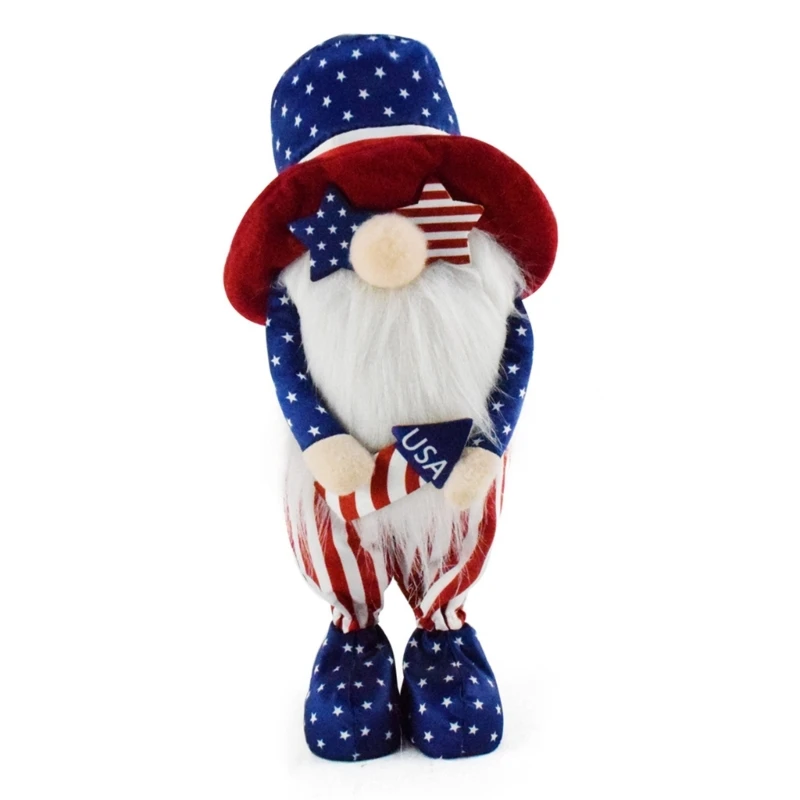 Патриотические гномы куклы ко Дню независимости Америки плюшевый орнамент