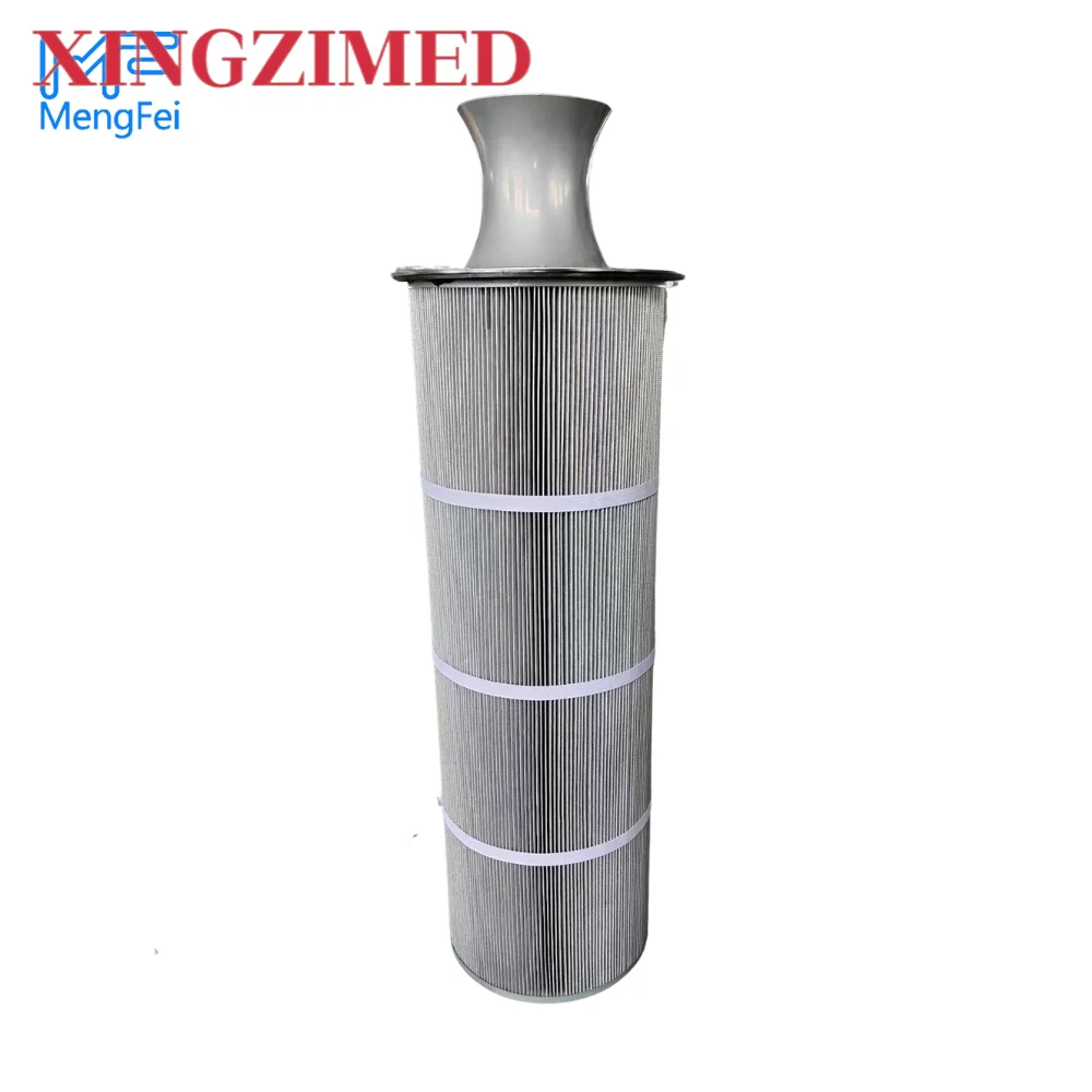 Фото XINGZIMED Mfiltration Промышленный плиссированный спанбонд, полиэстер, алюминиевый антистатический пылевой фильтр, картридж №1
