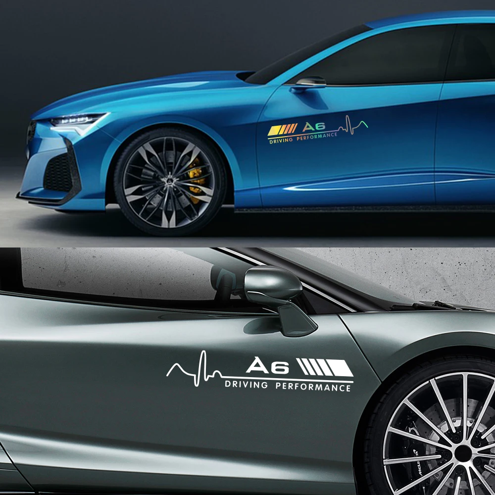 Наклейки на двери автомобиля аксессуары спортивный Стайлинг 2 шт. для Audi A4 B7 B6 B5 A6